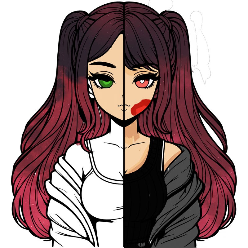 realistic girl split