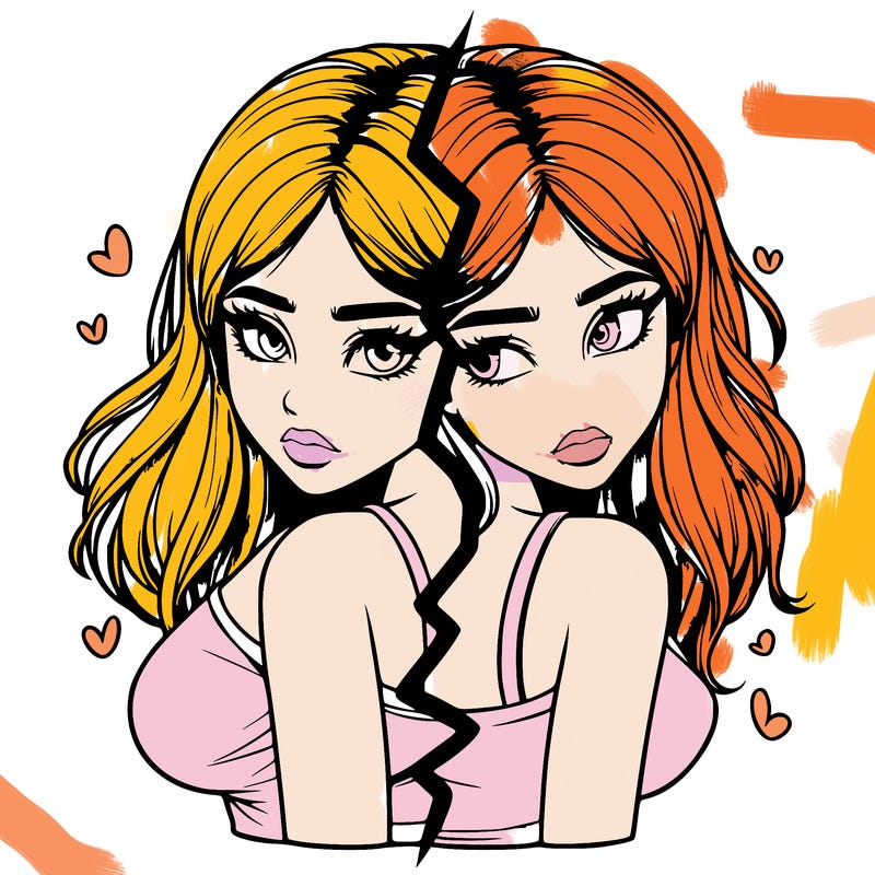 realistic girl split