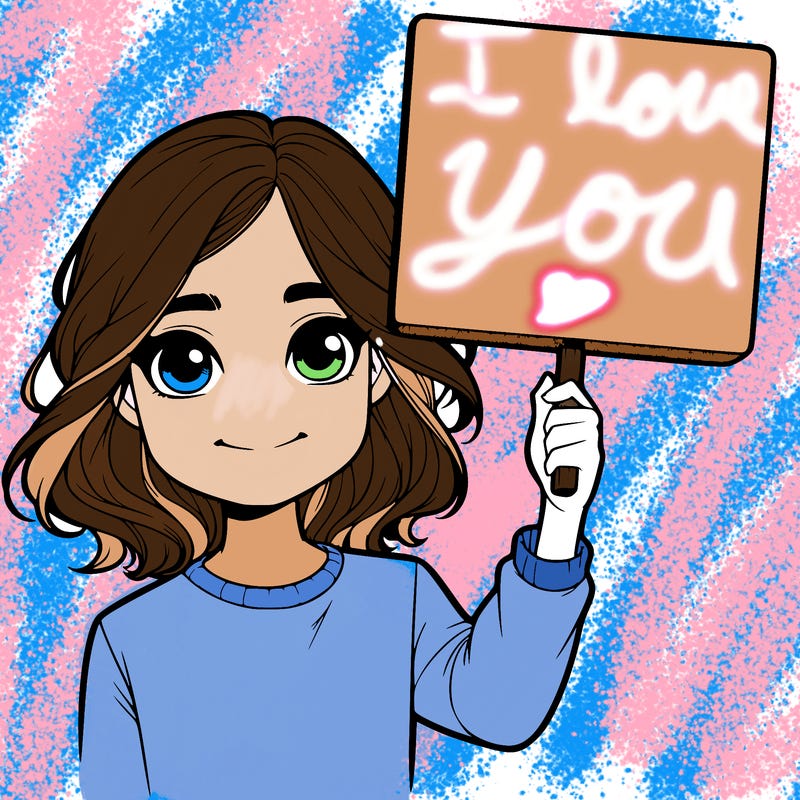 realistic girl holding up a sign