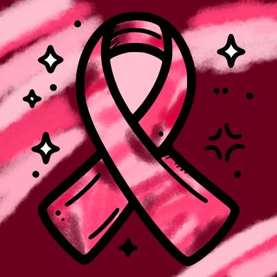 cute and simple breast cancer awareness ribbon