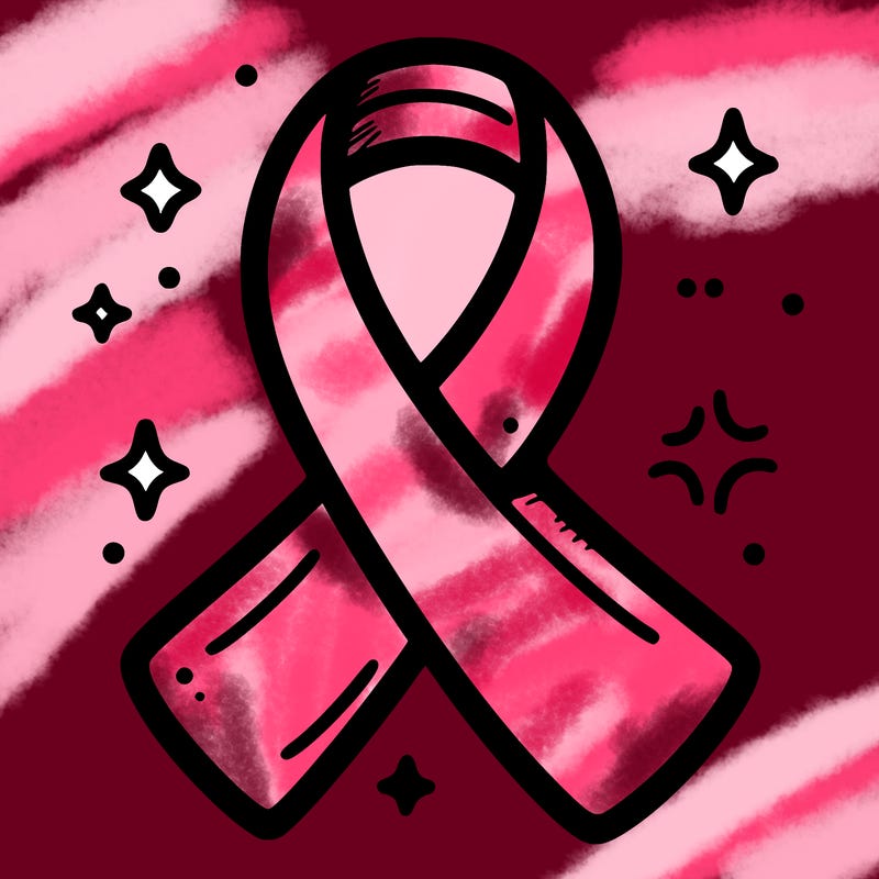 cute and simple breast cancer awareness ribbon