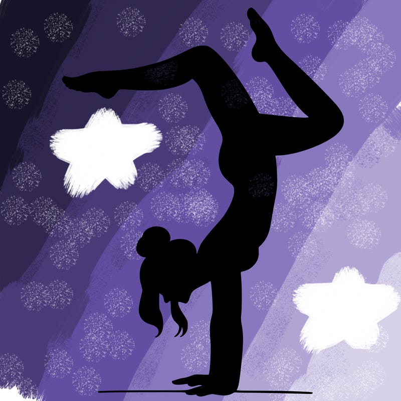 a woman doing a handstand