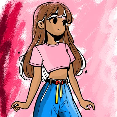 girl in a cute crop top