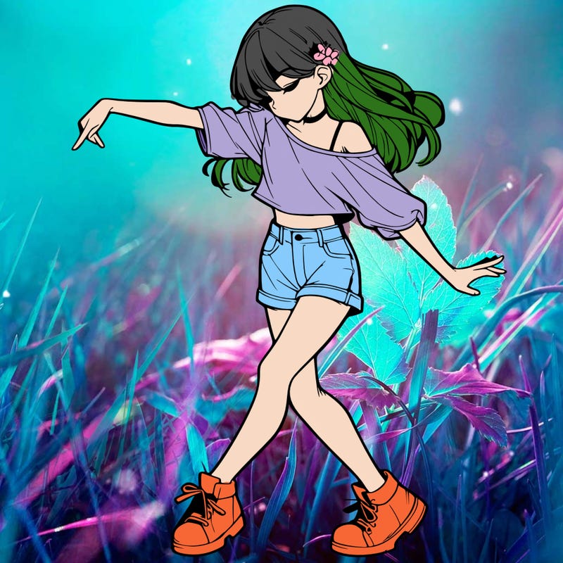 realistic girl danceing