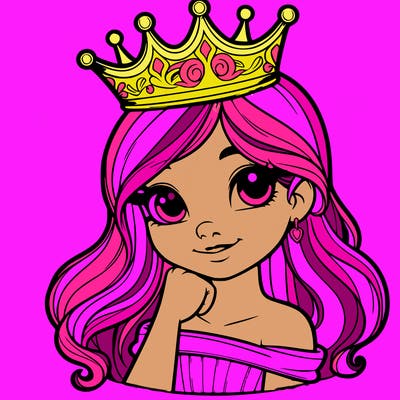 a realistic princess with a realistic crown