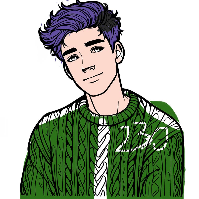 realistic guy with a beautiful jumper