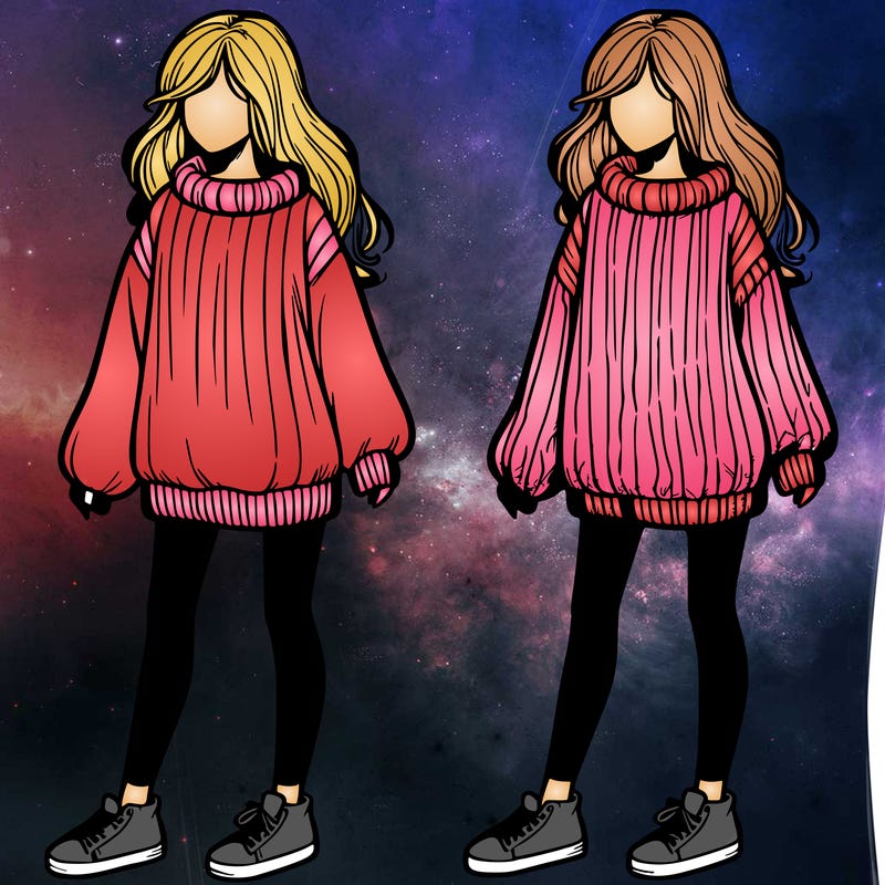 girl in legging ans baggy sweater