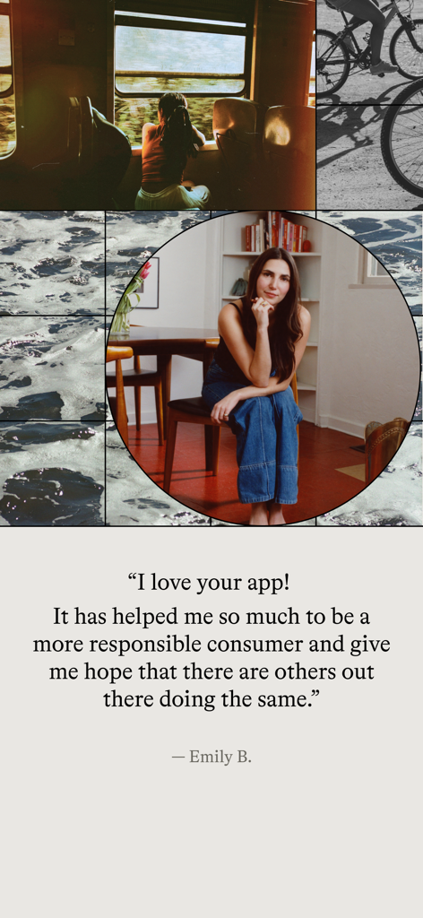 Commons: Make Your Money Count - A testimonial from user Emily B. explaining how the Commons app helps her be a more responsible consumer.