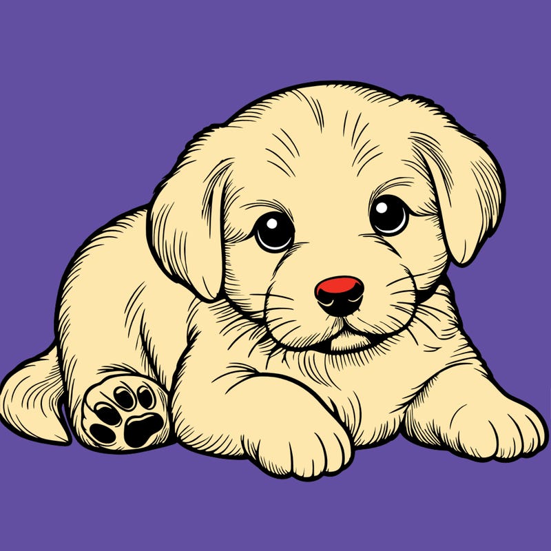 a cute realistic puppy