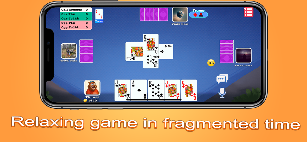 Durban League - Durban League Thunee card game mobile interface