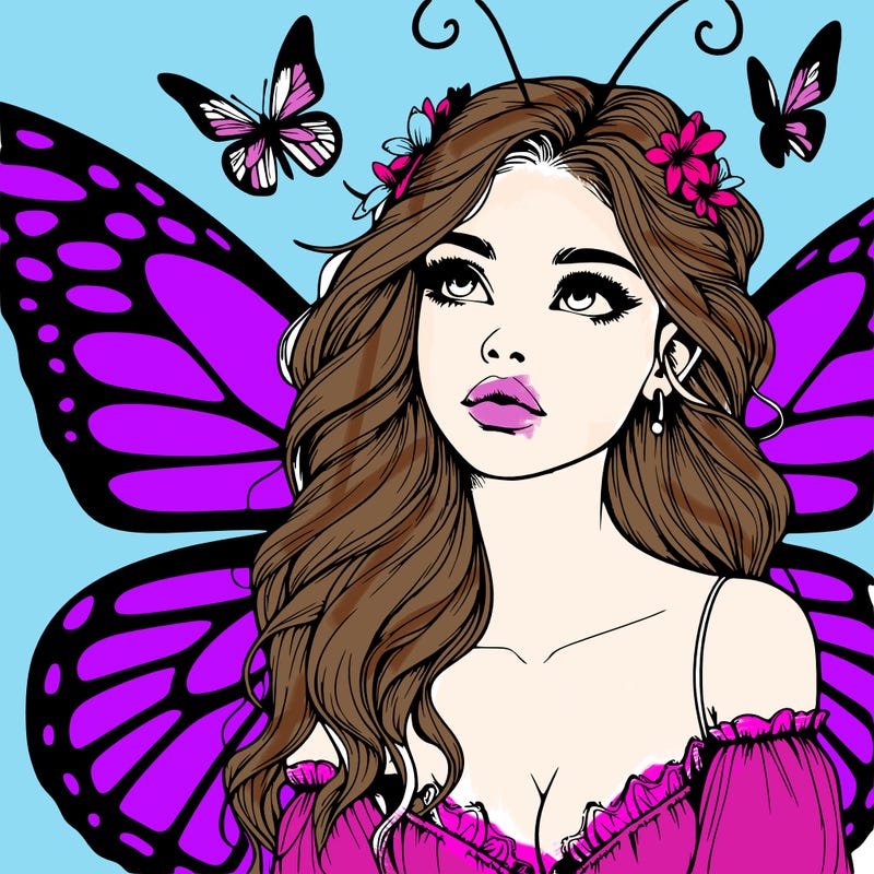 butterfly fairy realistic girl