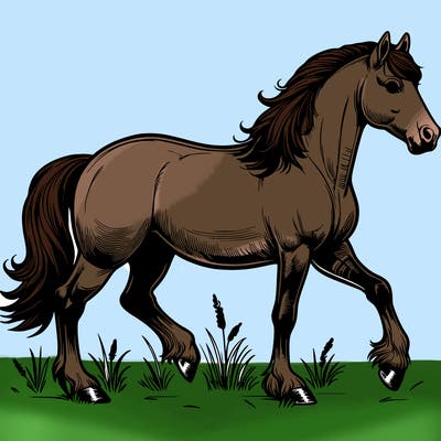 realistic horse