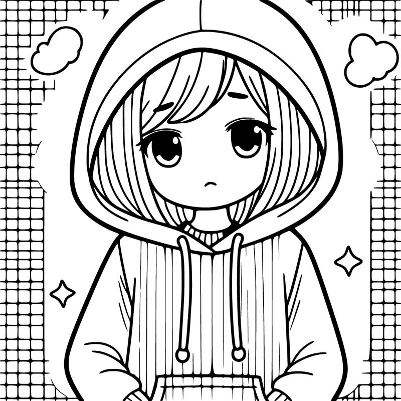 girl in a hoodie