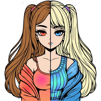 realistic girl split