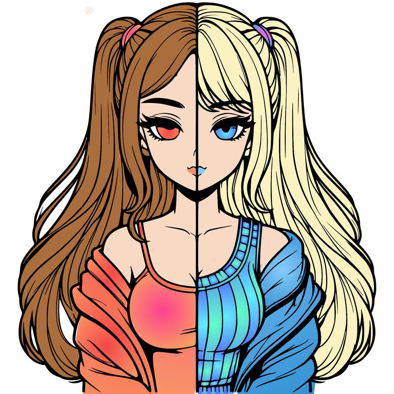 realistic girl split