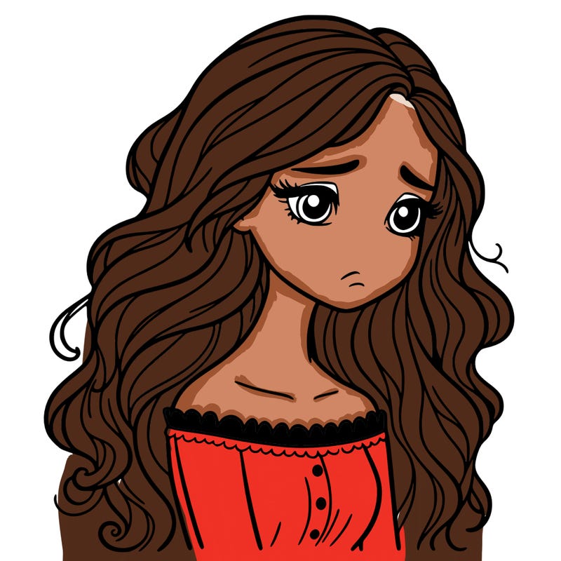 a beautiful but sad girl