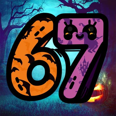the numbers 67