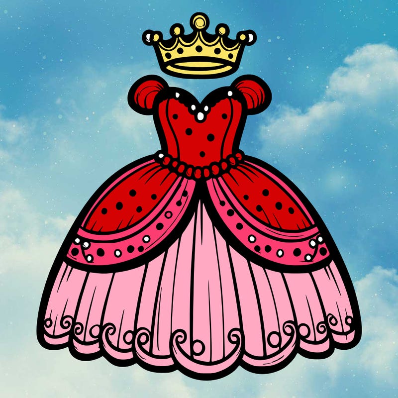 gown with tiara