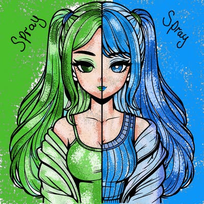 realistic girl split