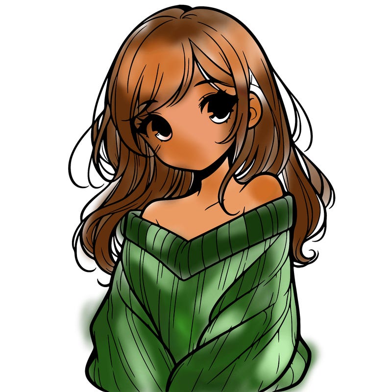 shy pretty girl wearing a sweater that is falling off one shoulder portrait