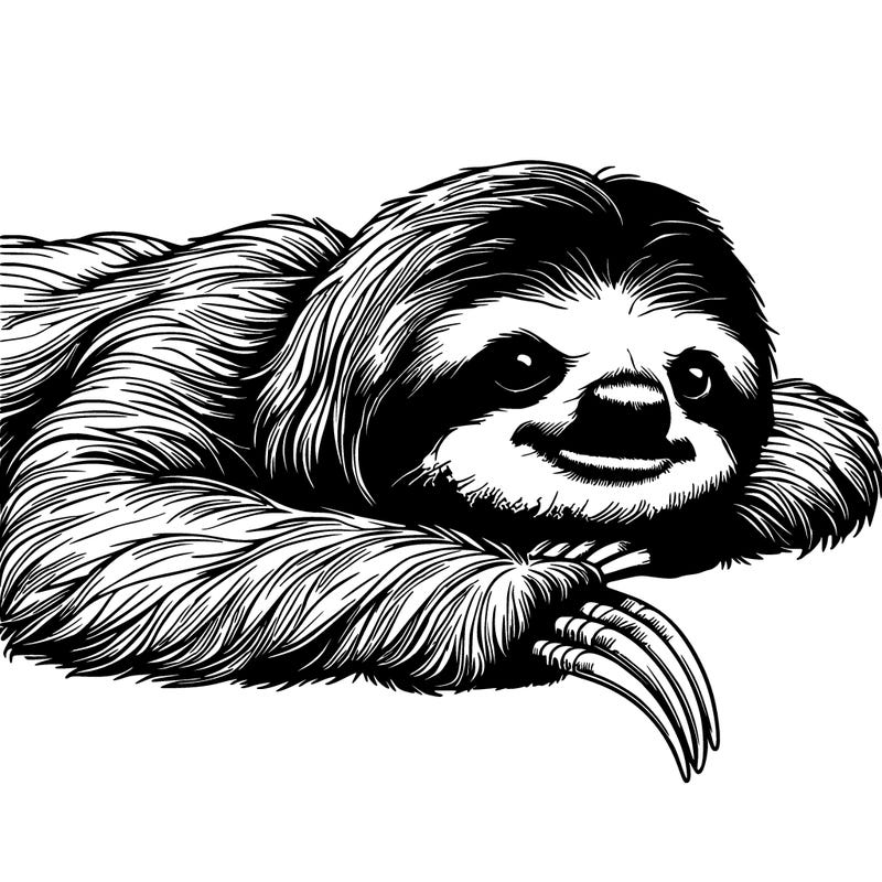 realistic sloth