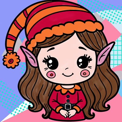 christmas elf girl