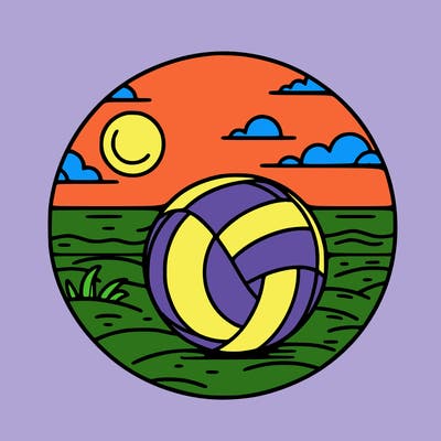 volleyball on a beach