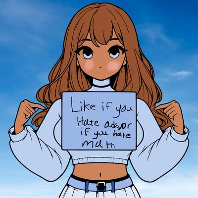 girl holding a blank sign in a long sleeve crop top