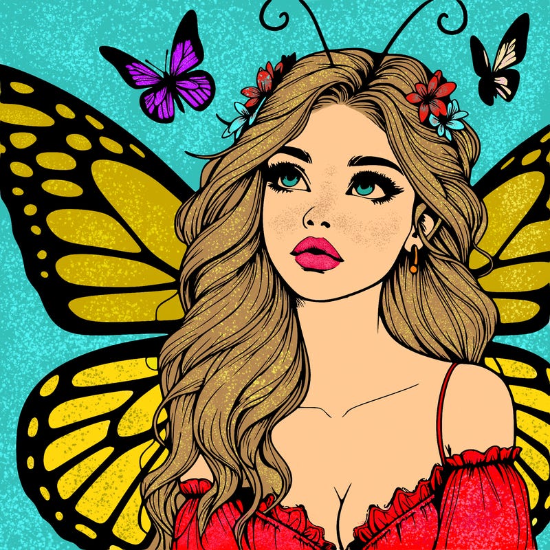 butterfly fairy realistic girl