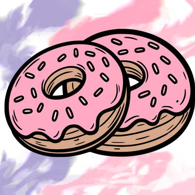 a piece of food doughnuts