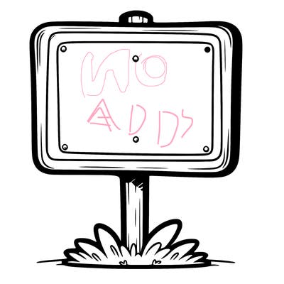 a blank sign