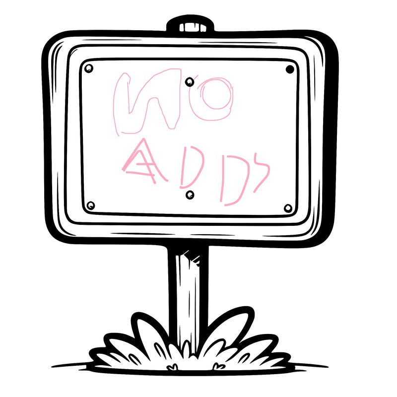 a blank sign