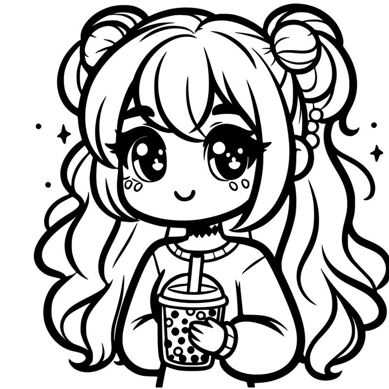 girl with boba