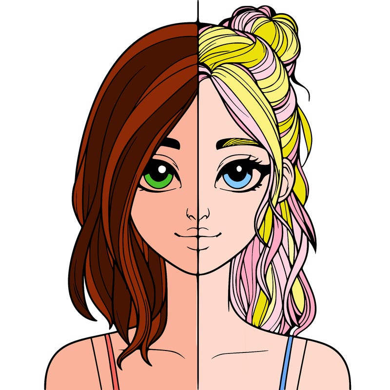 realistic girl split