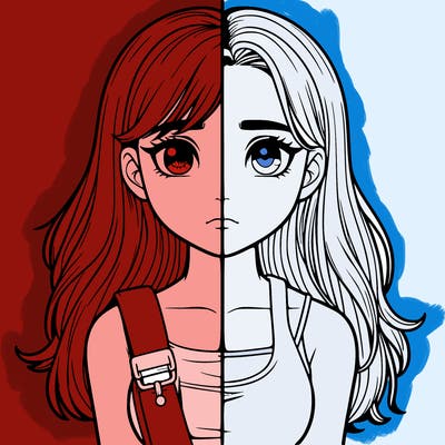 realistic girl split