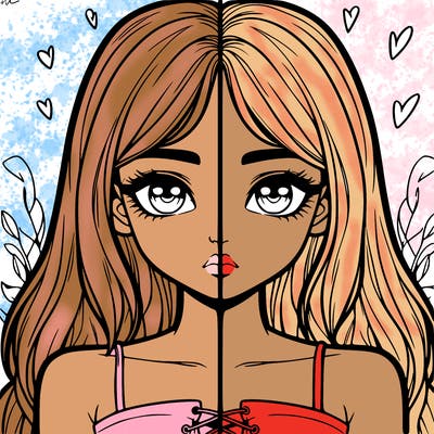 realistic girl split