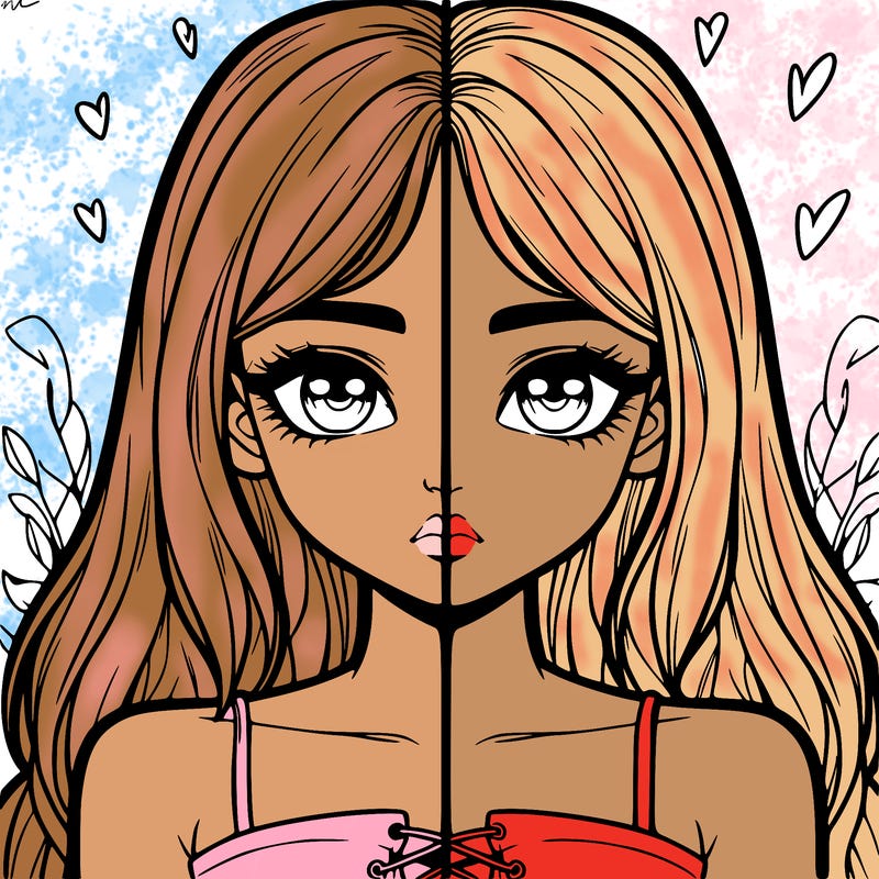 realistic girl split