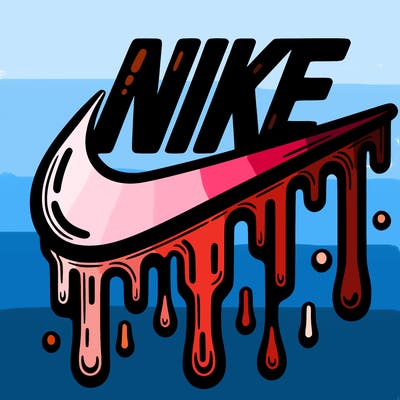 dripping nike logo