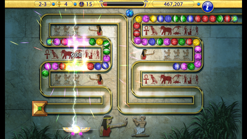 Luxor Amun Rising HD marble shooter gameplay with Egyptian theme