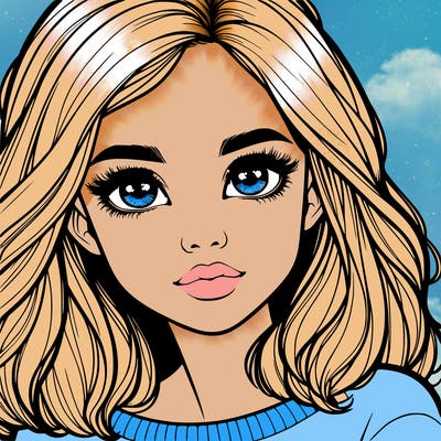 realistic girl whith cute eyes