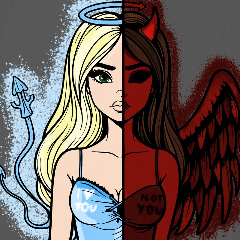 devil vs angel realistic girl