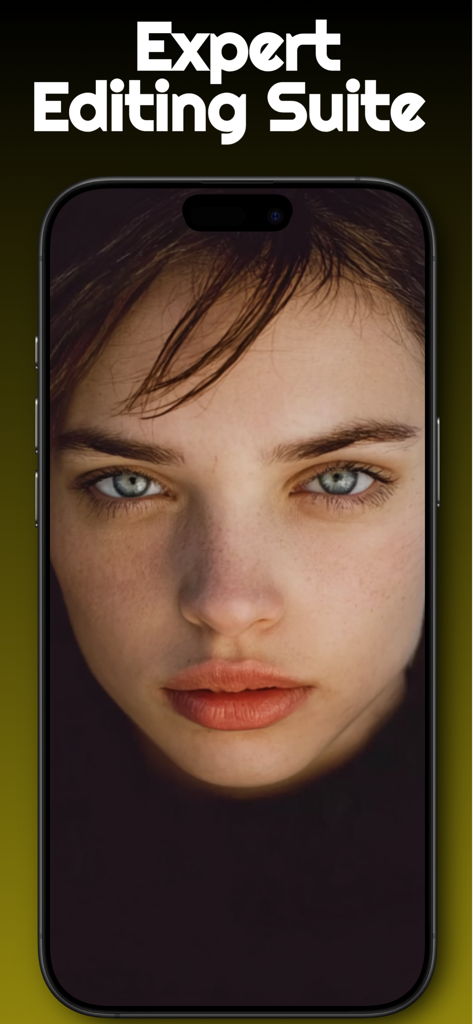 Vidnoz AI Image Generator - Primer plano de un retrato de mujer mostrando la función de mejora de fotos en la aplicación Vidnoz AI