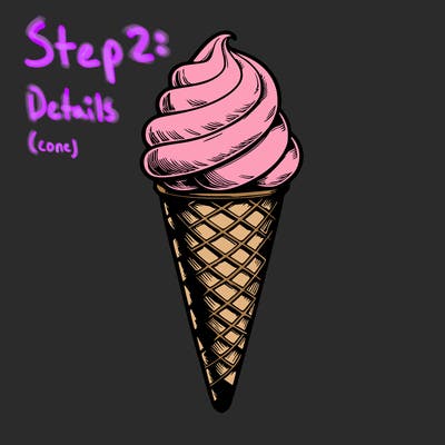 realistic ice cream cone