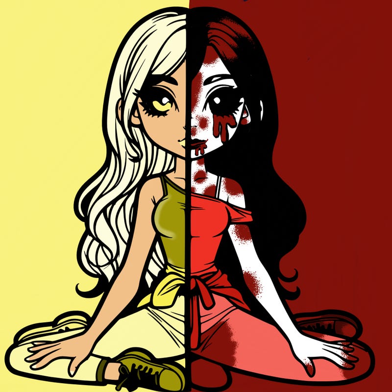 realistic girl split