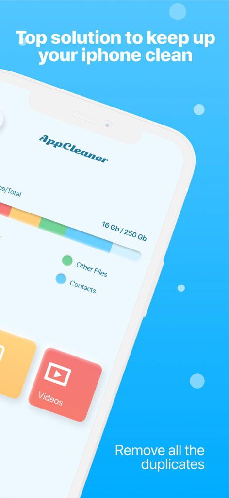 AppCleaner - Clean Storage - AppCleaner app dashboard for iPhone storage optimization and duplicate removal