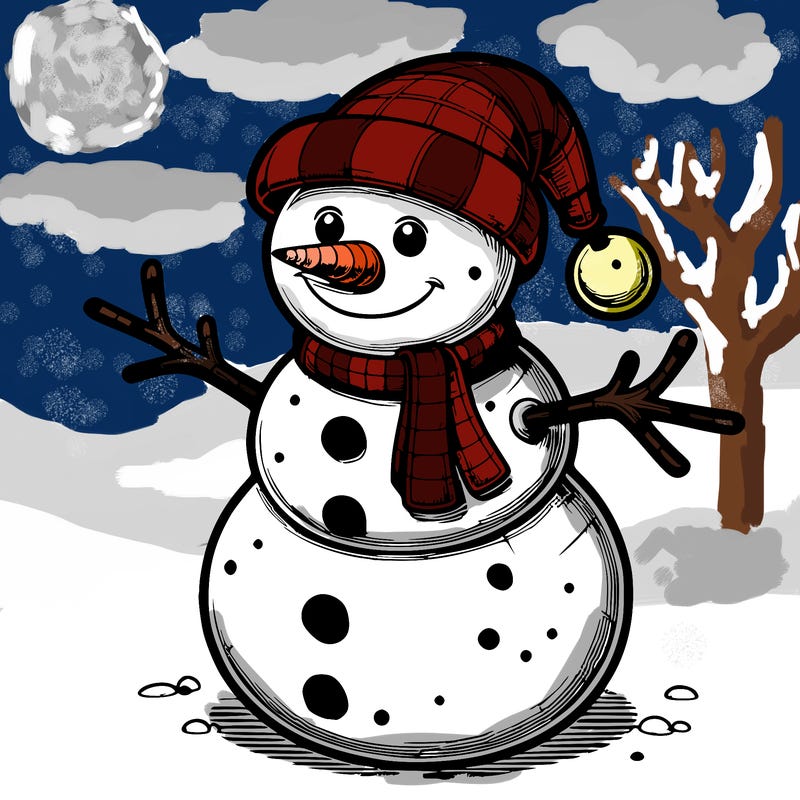 realistic christmas snowman