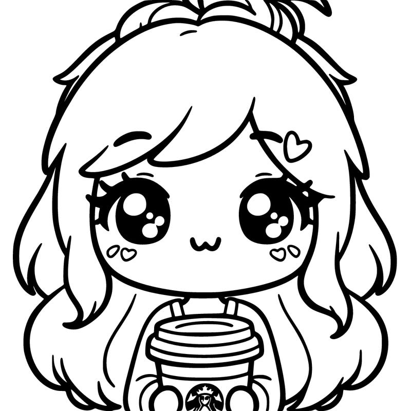 cute girl with starbucks coffe