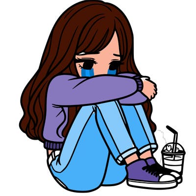 a girl  after a breakup