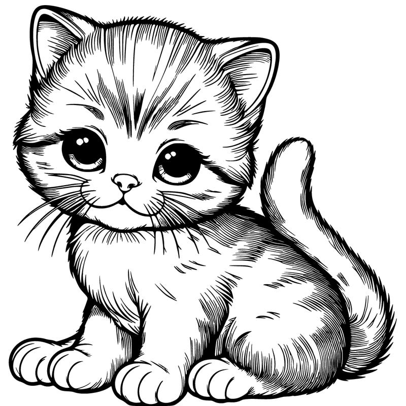 realistic baby kitten