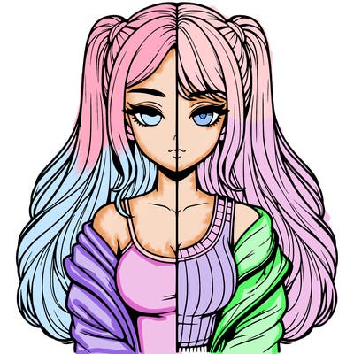 realistic girl split